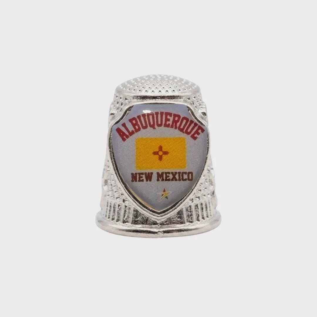 Albuquerque New Mexico Souvenir Metal Zinc Thimble