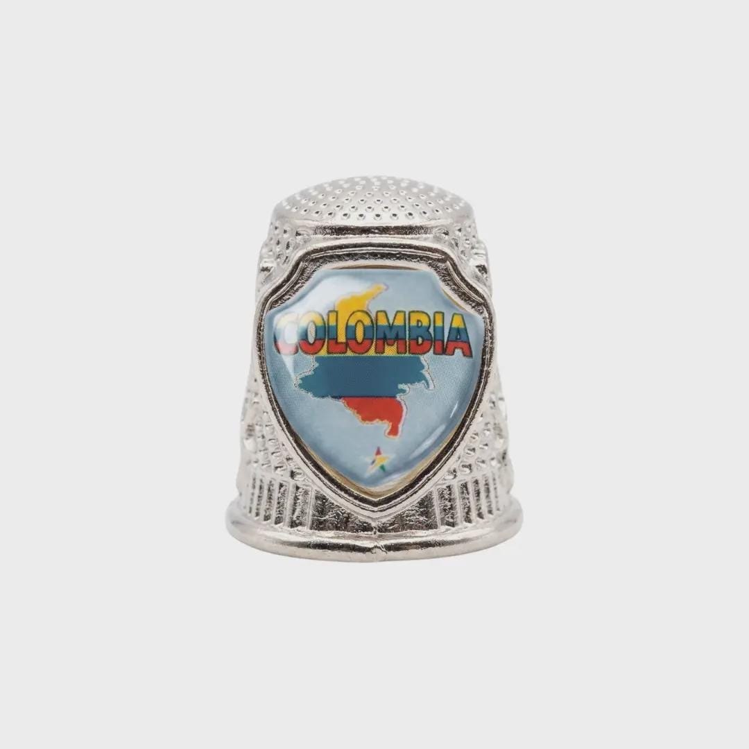 Colombia Collectible Souvenir Metal Zinc Thimble