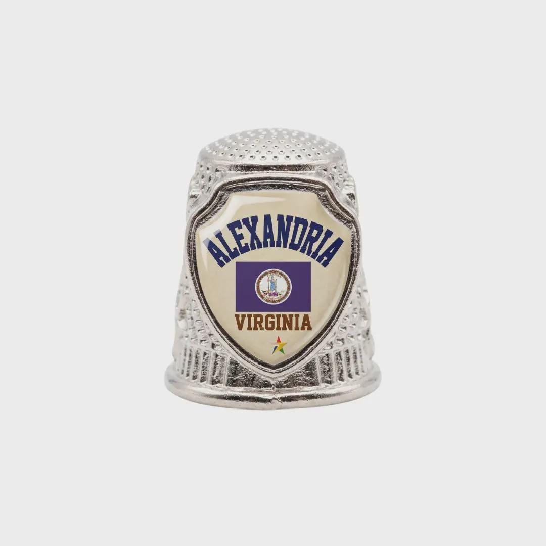 Alexandria Virginia Collectible Souvenir Metal Zinc Thimble