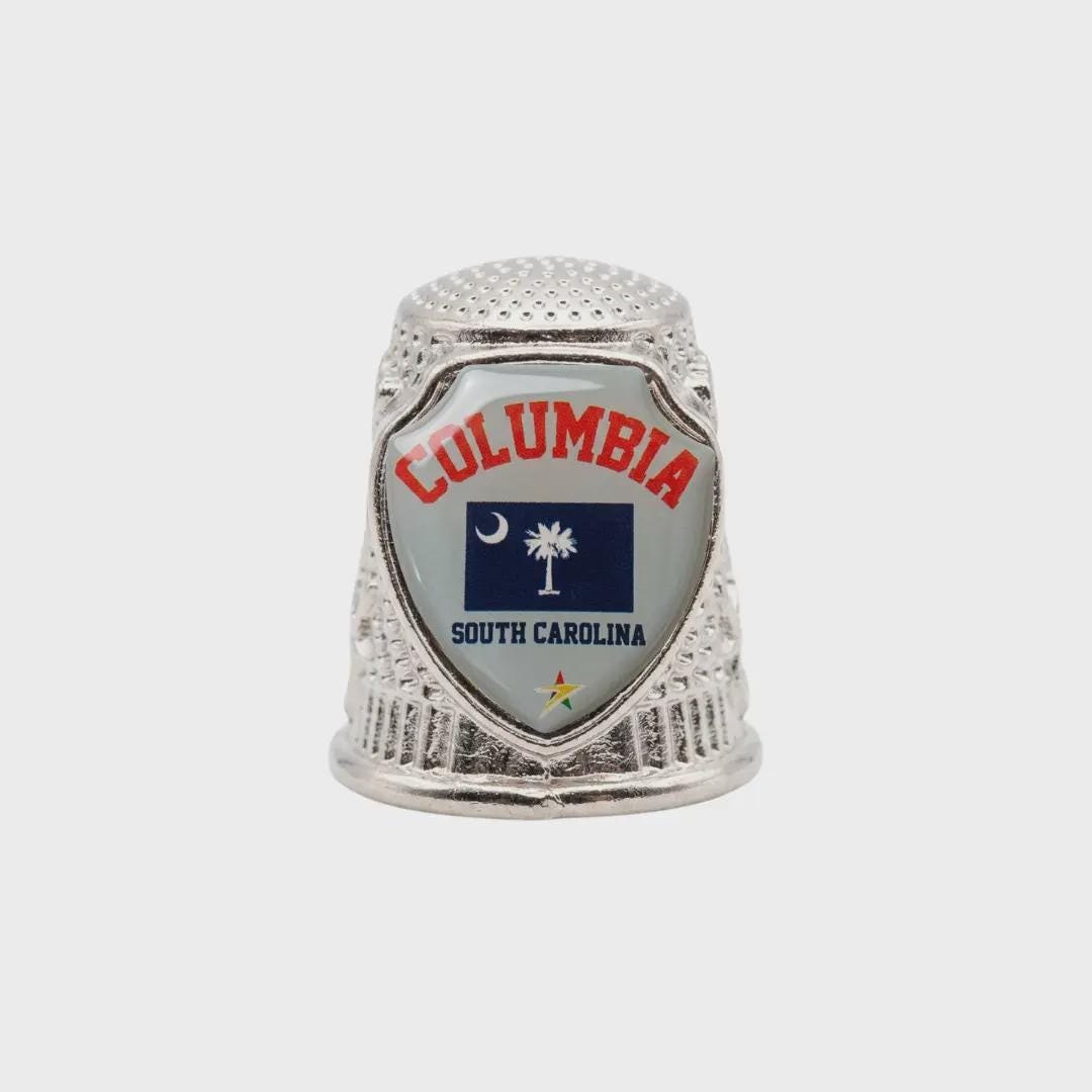 Columbia South Carolina Souvenir Metal Zinc Thimble