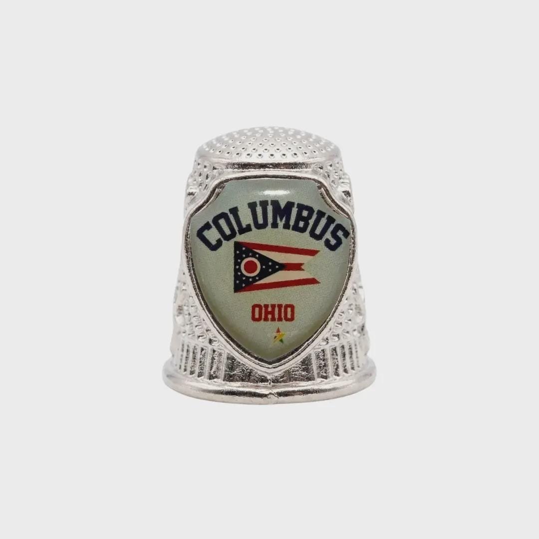 Columbus Ohio Collectible Souvenir Metal Zinc Thimble