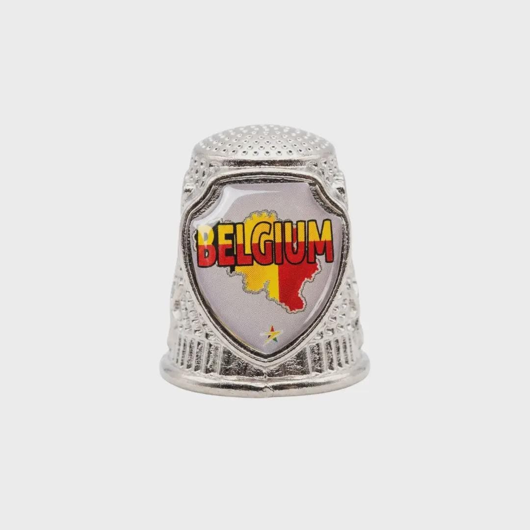 Belgium Collectible Souvenir Metal Zinc Thimble