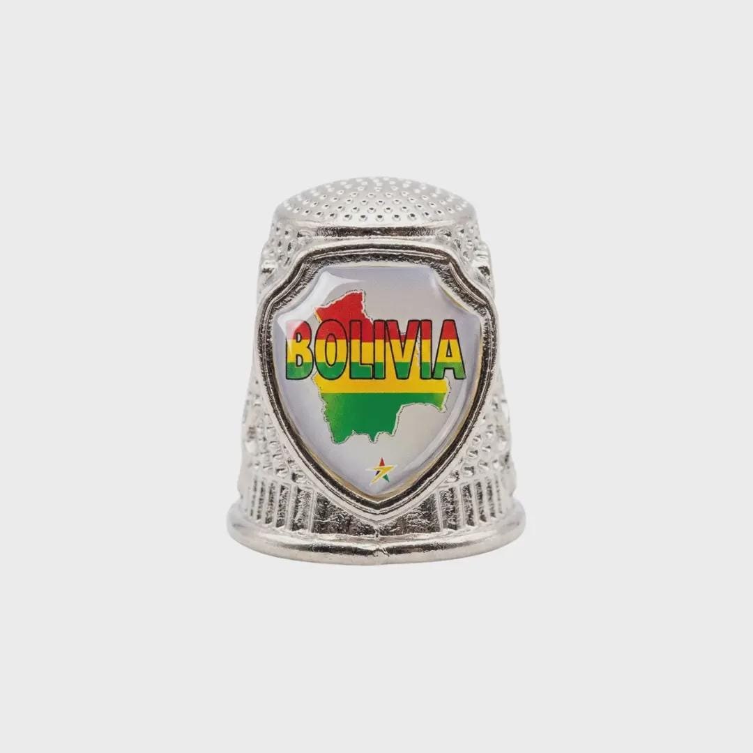Bolivia Collectible Souvenir Metal Zinc Thimble
