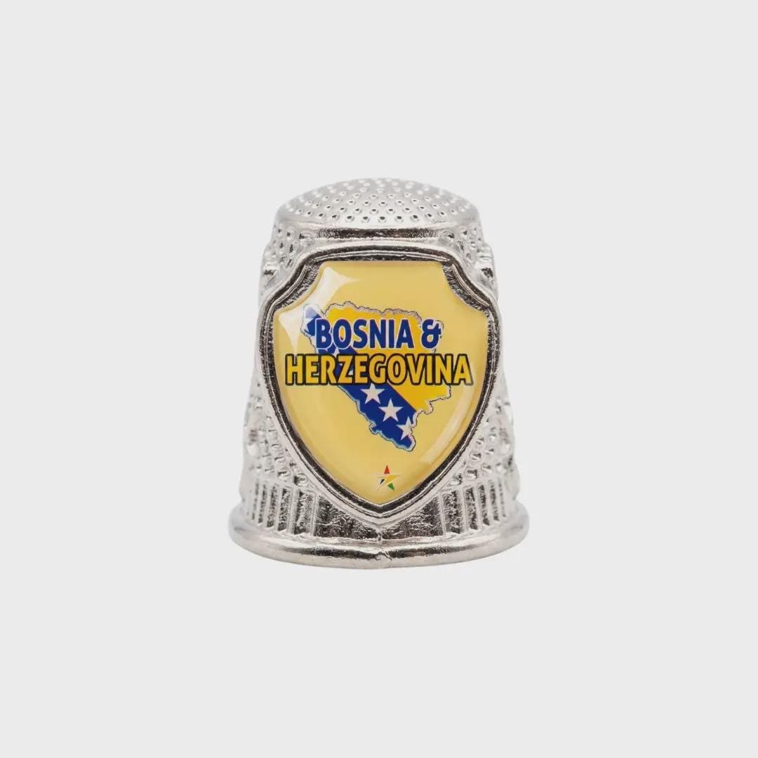 Bosnia & Herzegovina Collectible Souvenir Metal Zinc Thimble