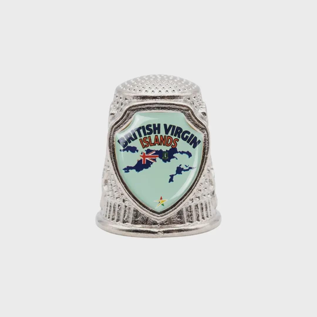British Virgin Island Collectible Souvenir Metal Zinc Thimble