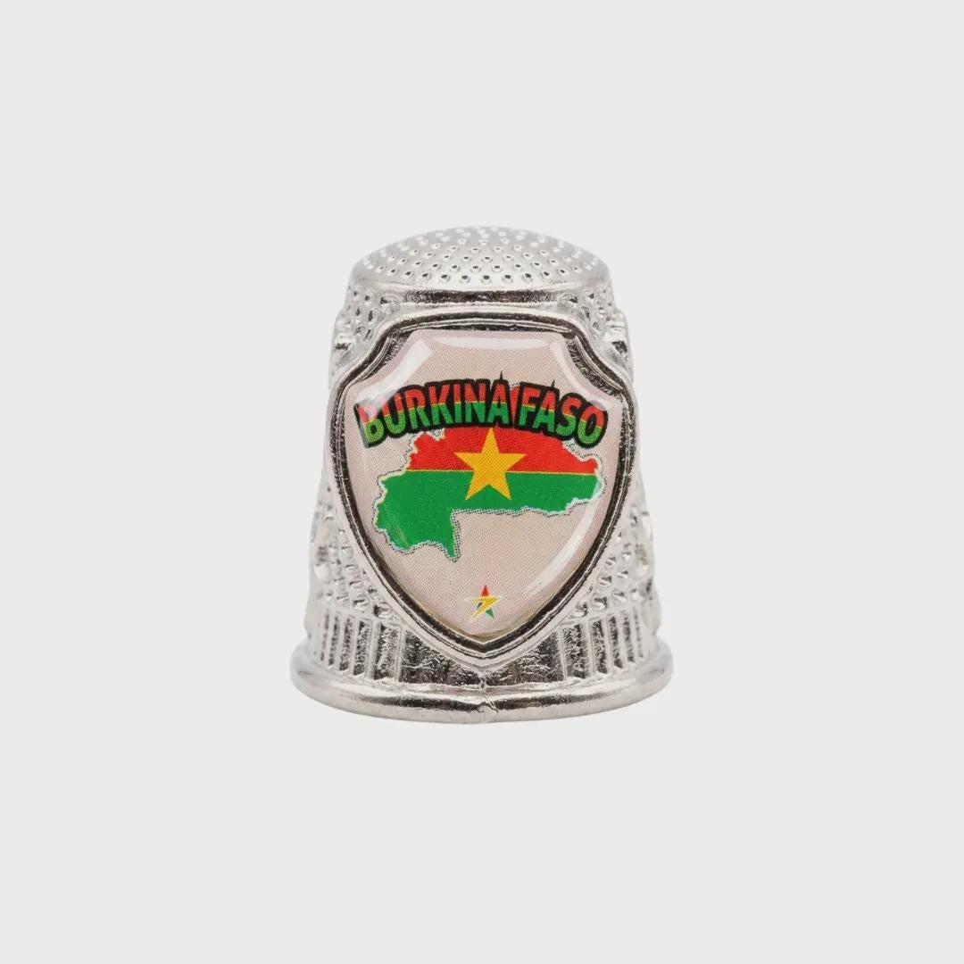 Burkina Faso Collectible Souvenir Metal Zinc Thimble