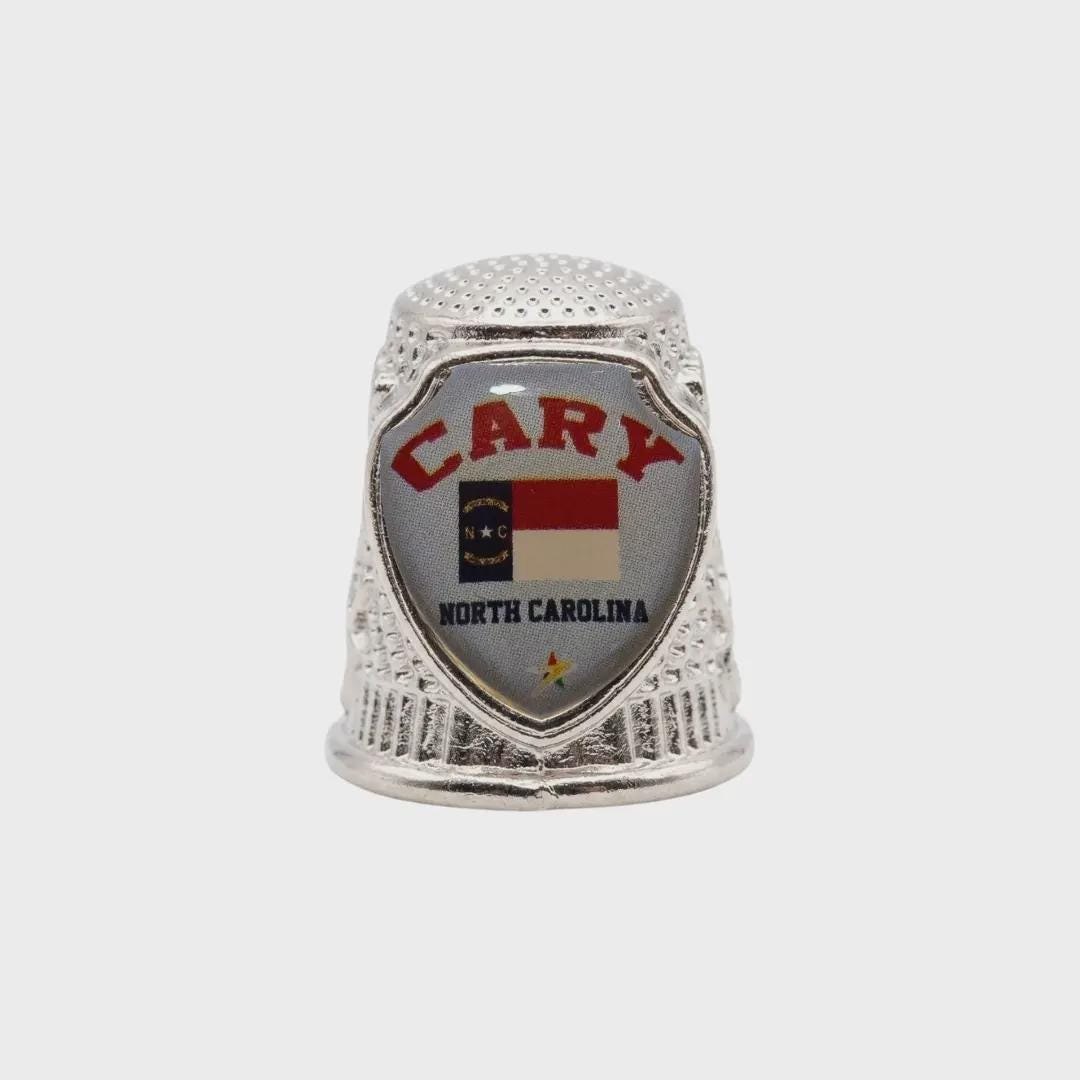 Cary North Carolina Souvenir Metal Zinc Thimble