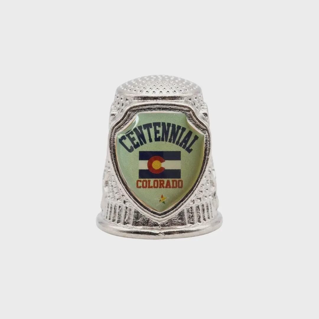 Centennial Colorado Collectible Souvenir Metal Zinc Thimble