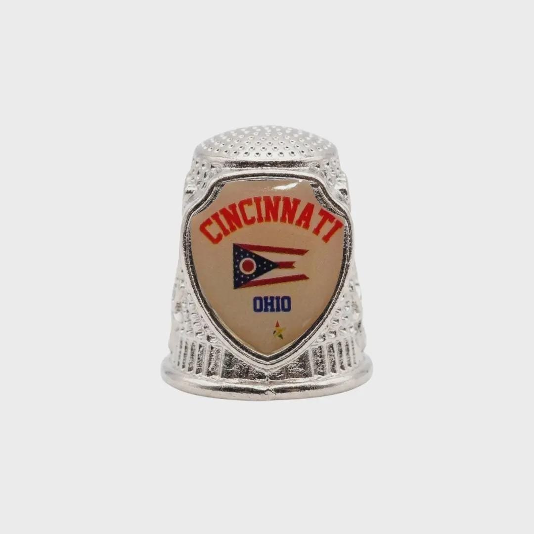 Cincinnati Ohio Collectible Souvenir Metal Zinc Thimble