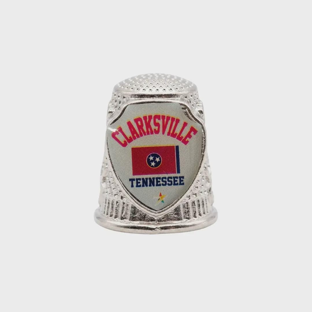 Clarksville Tennessee Collectible Souvenir Metal Zinc Thimble