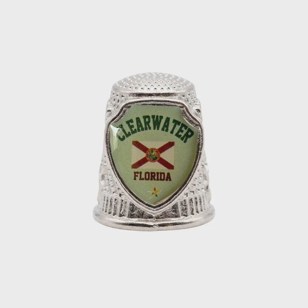 Clearwater Florida Collectible Souvenir Metal Zinc Thimble