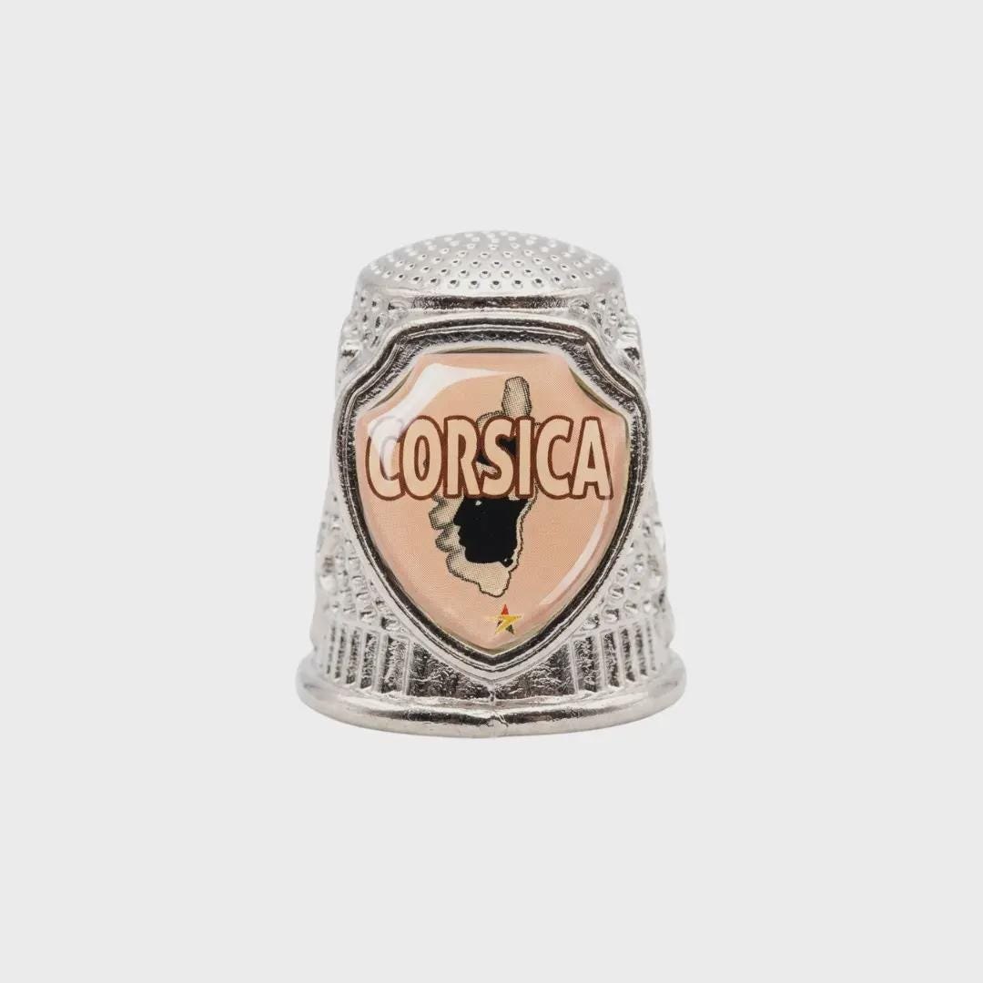 Corsica Collectible Souvenir Metal Zinc Thimble