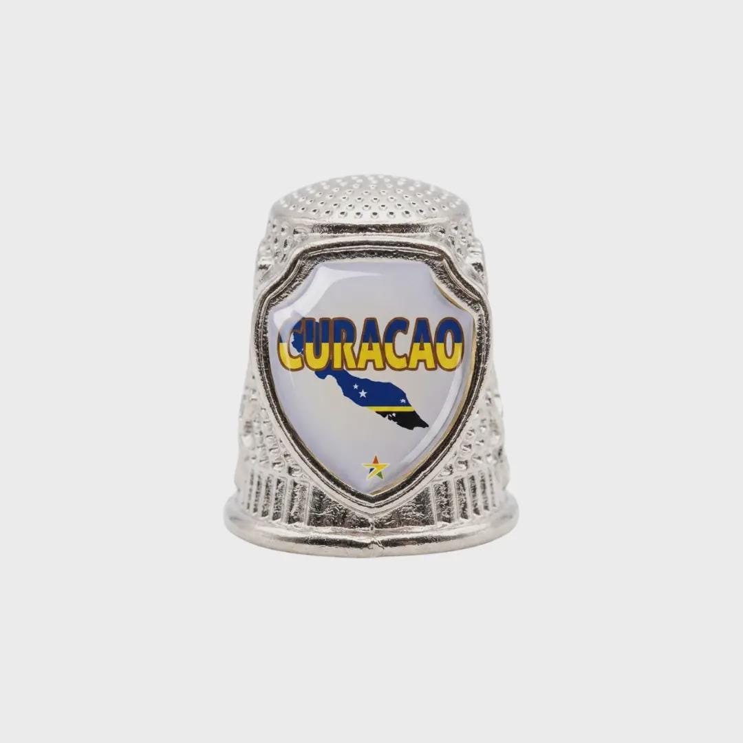 Curacao Collectible Souvenir Metal Zinc Thimble