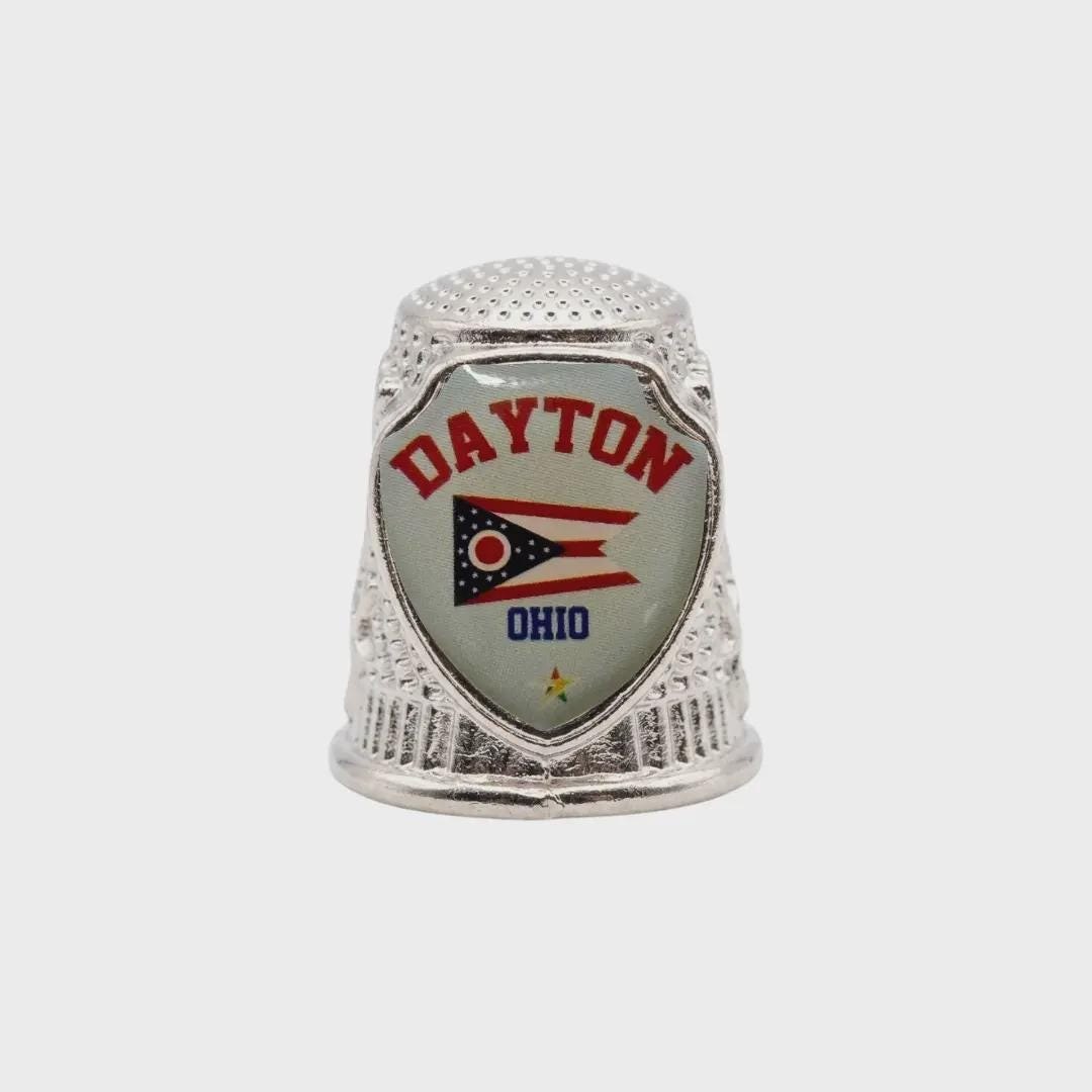 Dayton Ohio Collectible Souvenir Metal Zinc Thimble