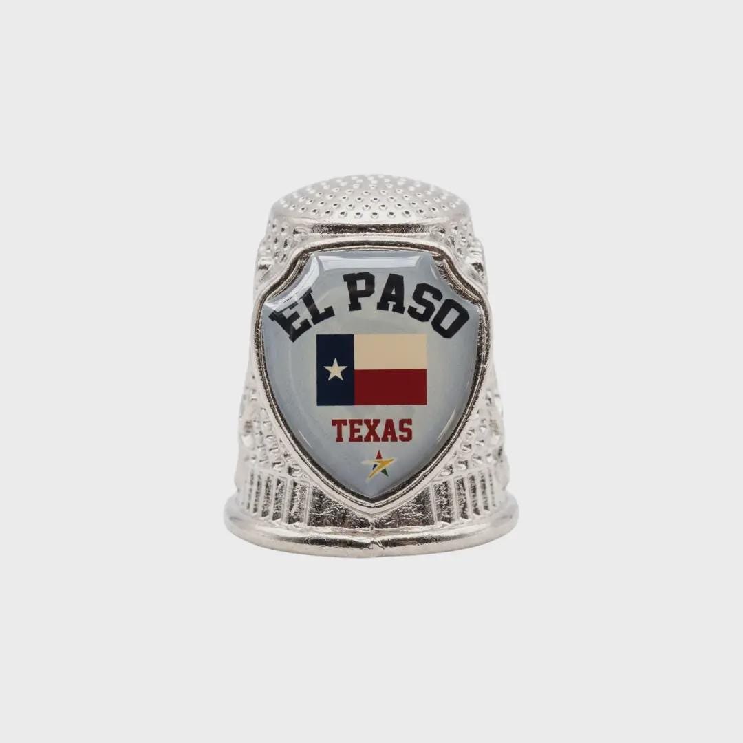 El Paso - Texas Collectible Souvenir Metal Zinc Thimble