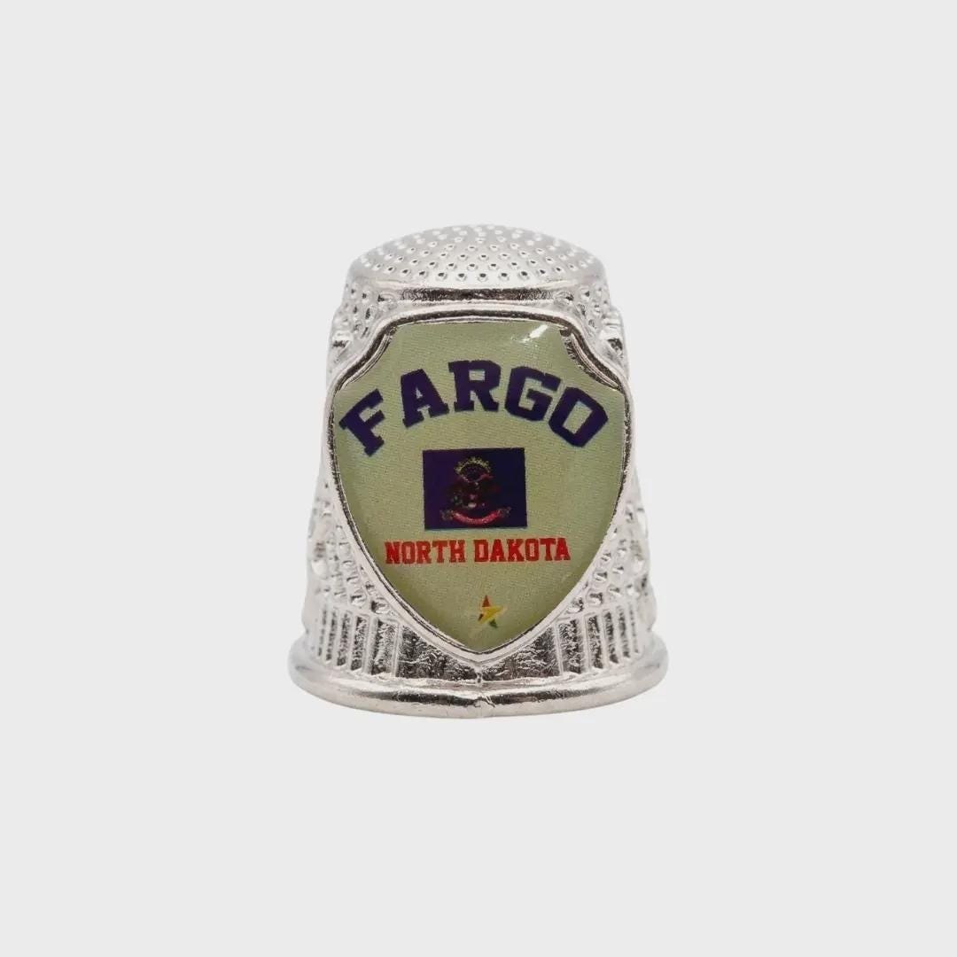 Fargo North Dakota Collectible Souvenir Metal Zinc Thimble
