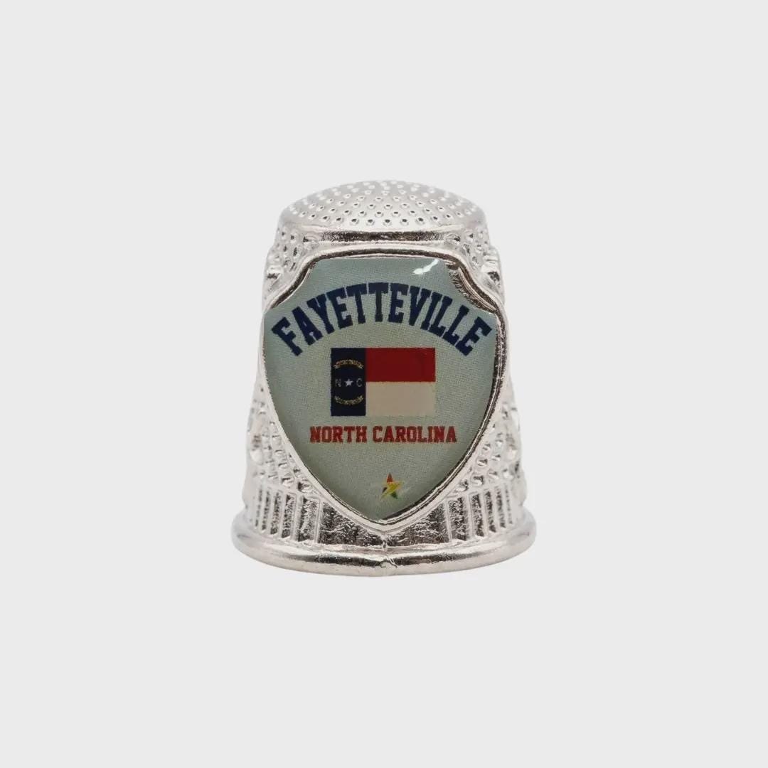Fayetteville North Carolina Souvenir Metal Zinc Thimble