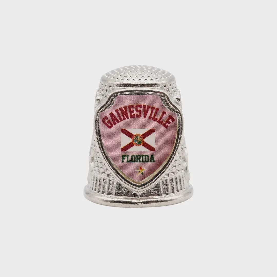 Gainesville Florida Collectible Souvenir Metal Zinc Thimble