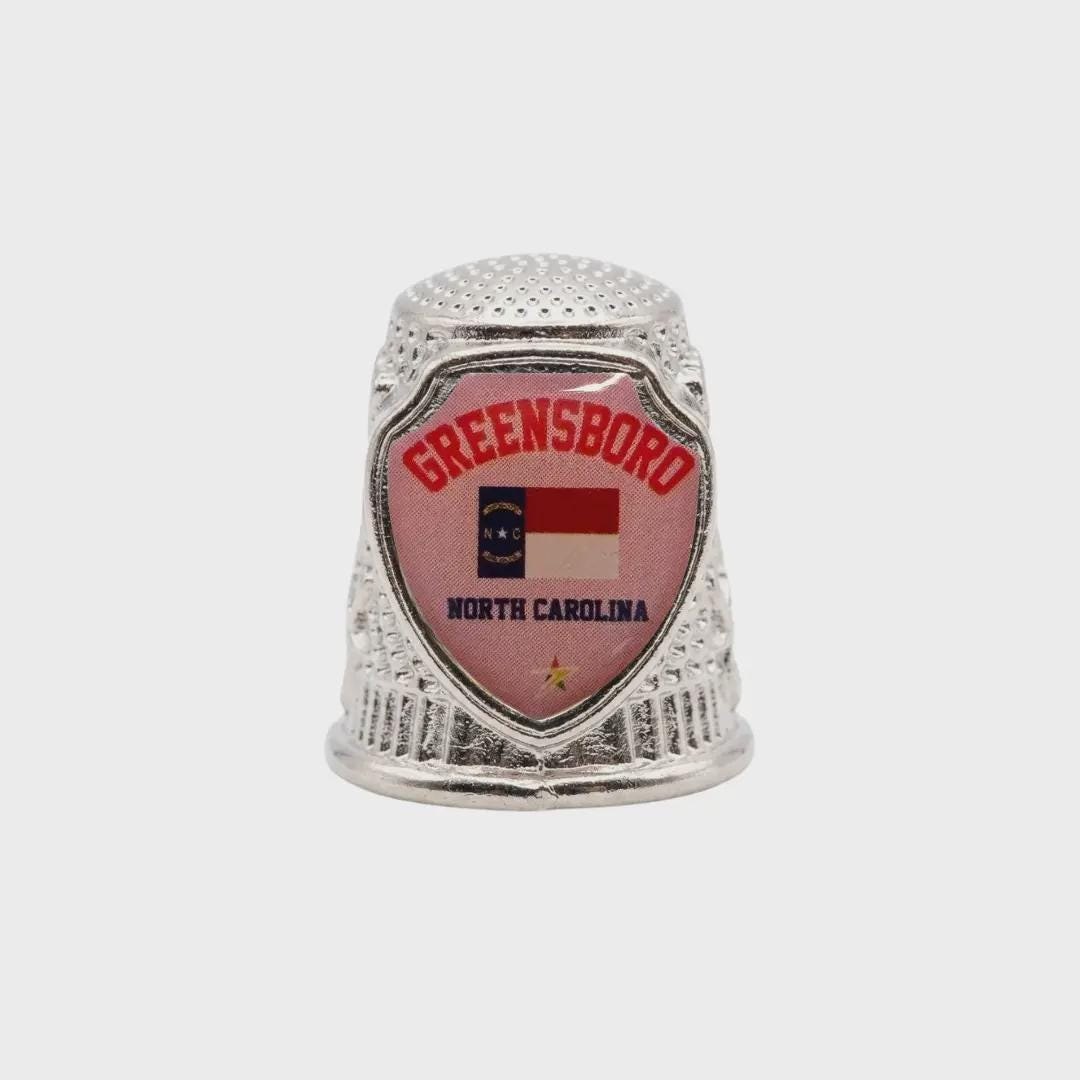 Greensboro North Carolina Souvenir Metal Zinc Thimble