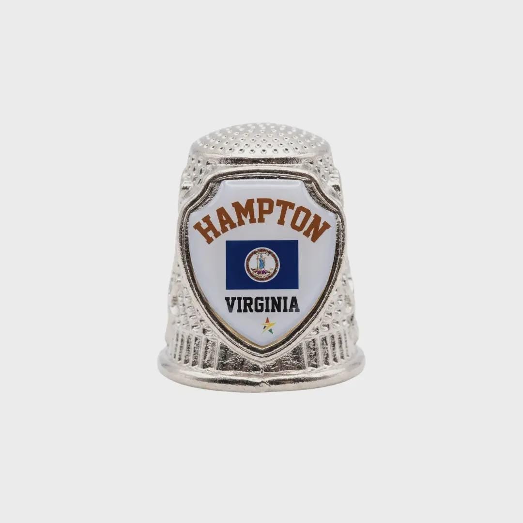 Hampton Virginia Collectible Souvenir Metal Zinc Thimble