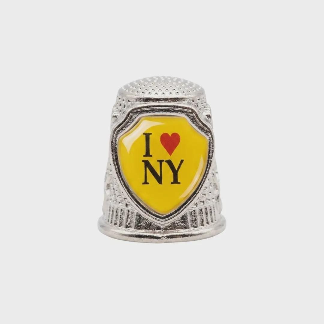 I Love NY Collectible Souvenir Metal Zinc Thimble