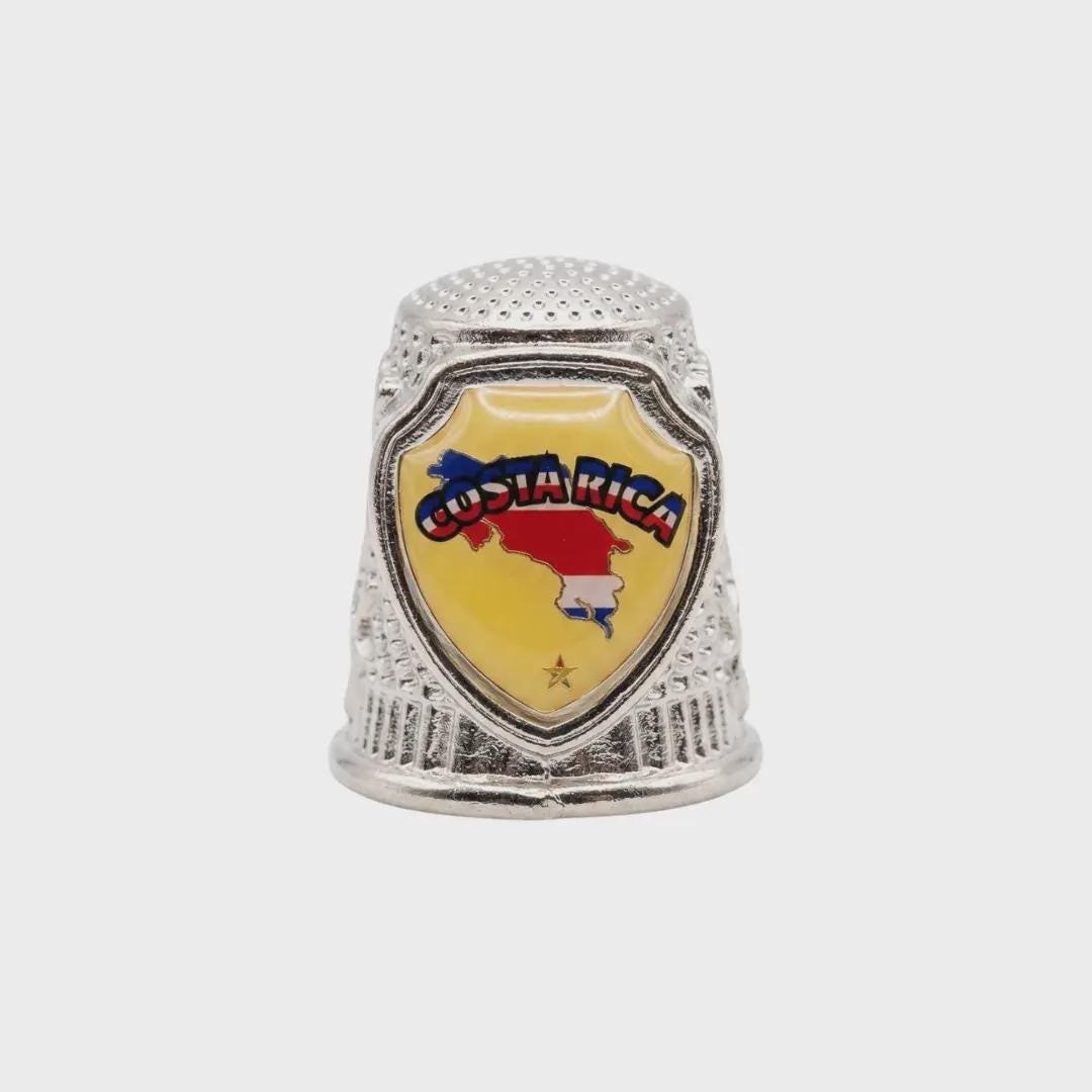 Costa Rica Collectible Souvenir Metal Zinc Thimble