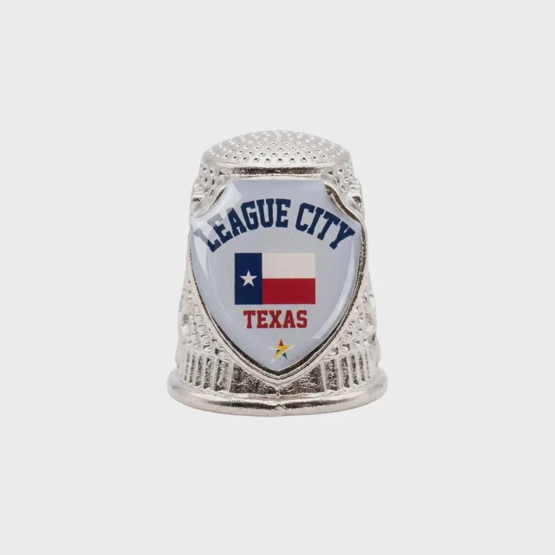 League City - Texas Collectible Souvenir Metal Zinc Thimble