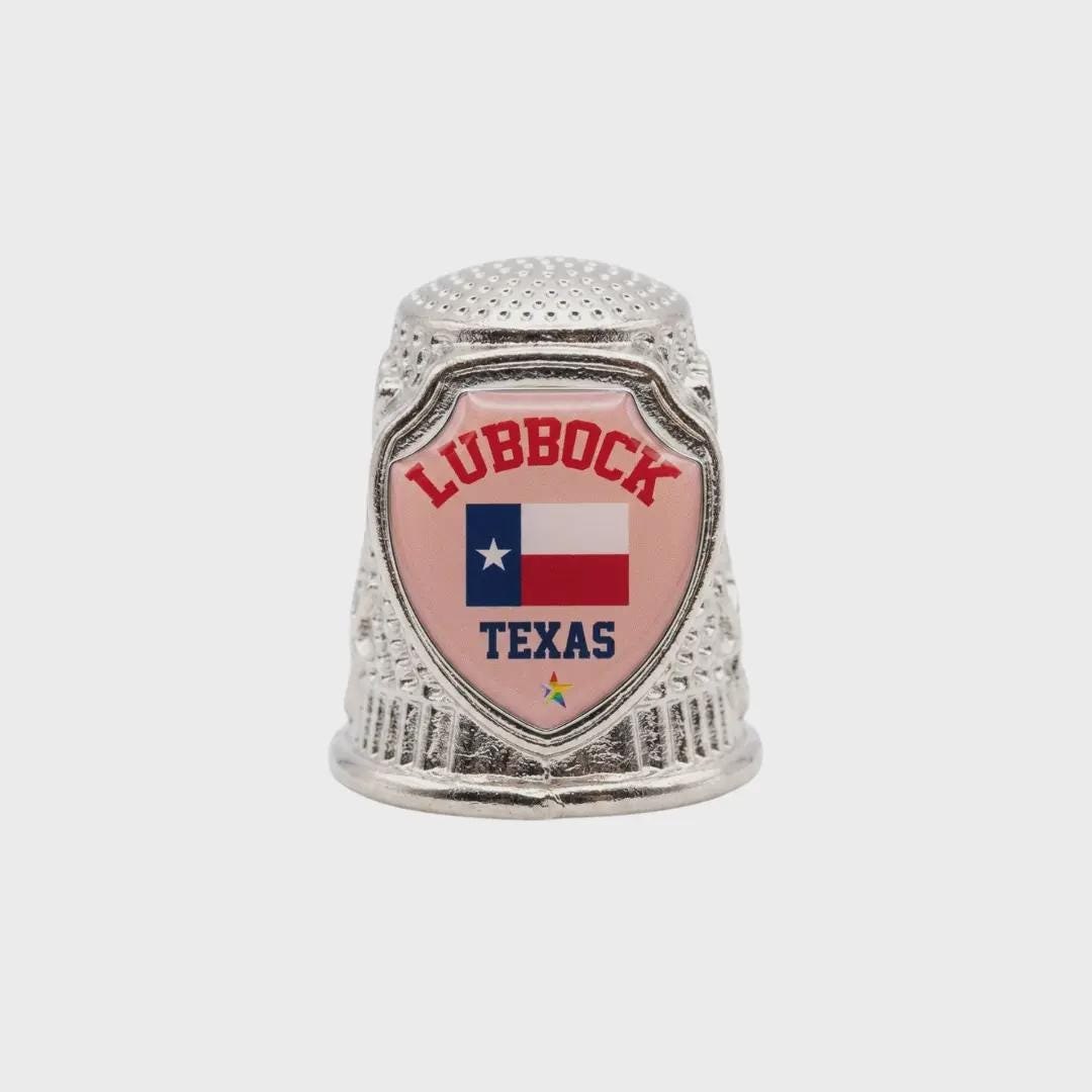 Lubbock - Texas Collectible Souvenir Metal Zinc Thimble