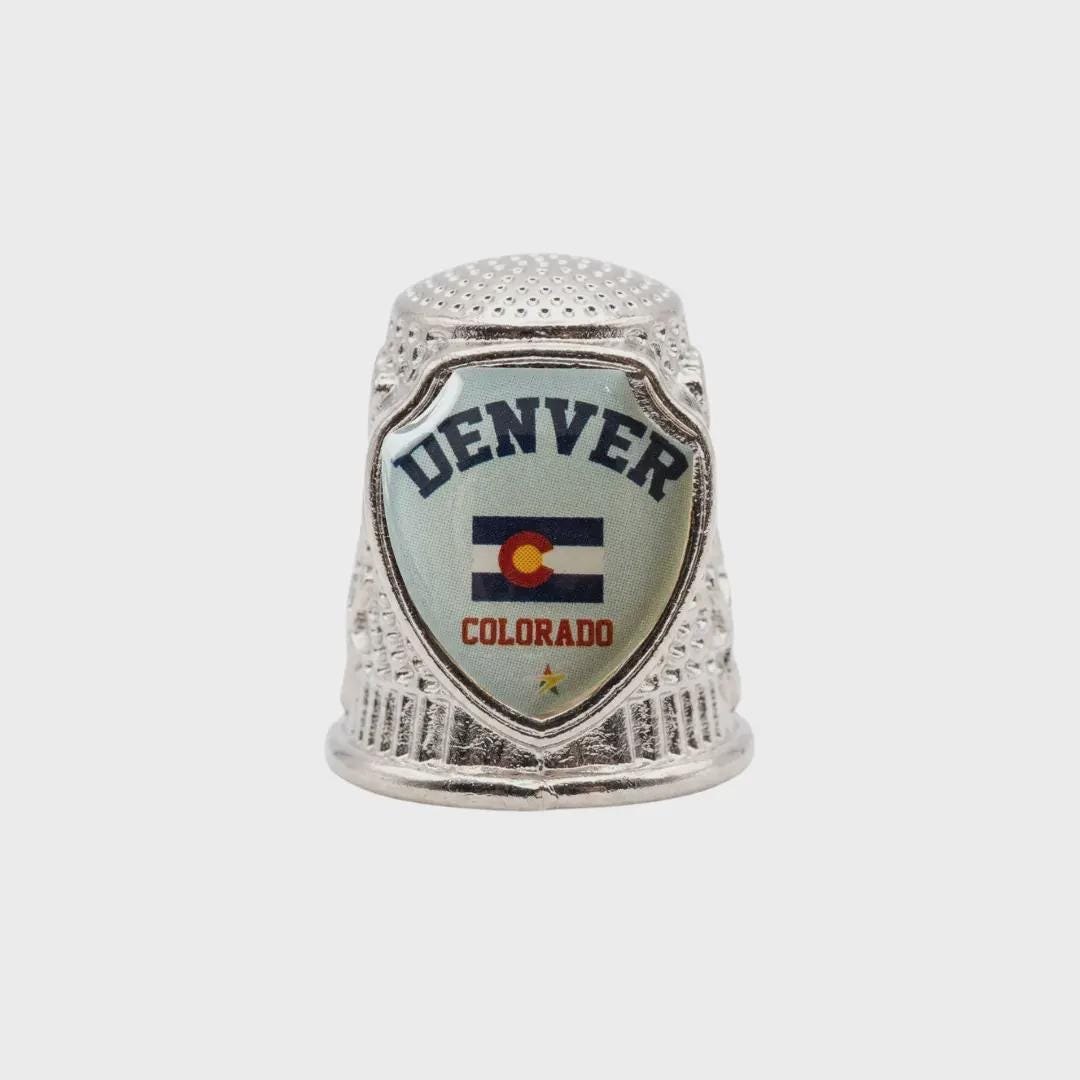 Denver Colorado Collectible Souvenir Metal Zinc Thimble