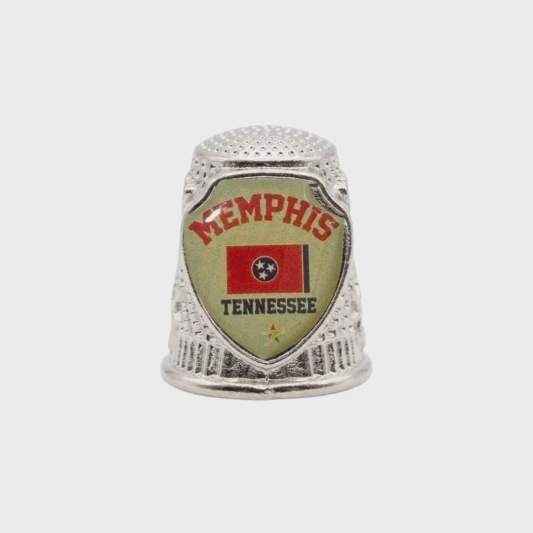 Memphis Tennessee Collectible Souvenir Metal Zinc Thimble
