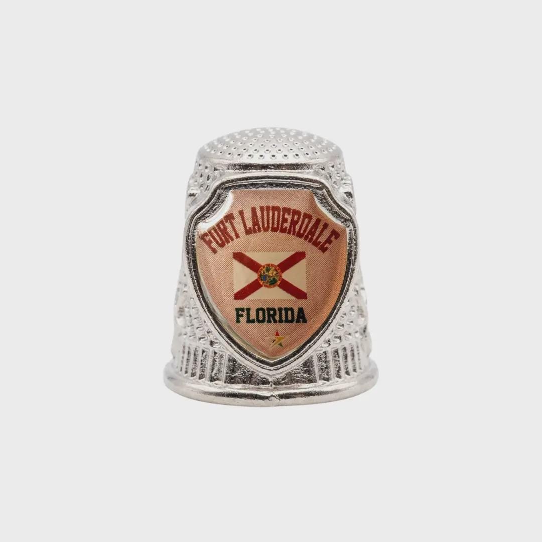 Fort Lauderdale Florida Souvenir Metal Zinc Thimble