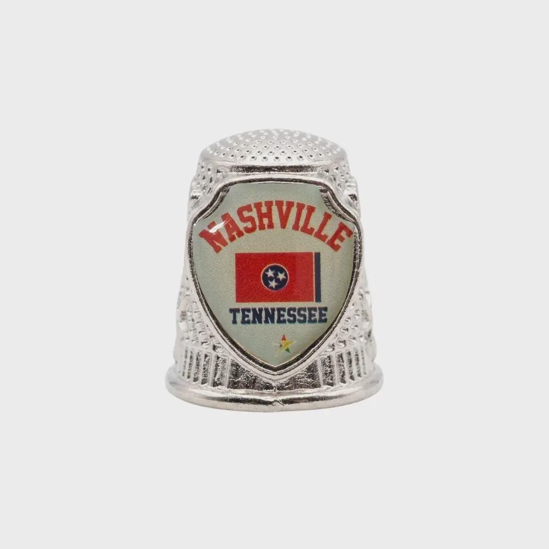 Nashville Tennessee Collectible Souvenir Metal Zinc Thimble