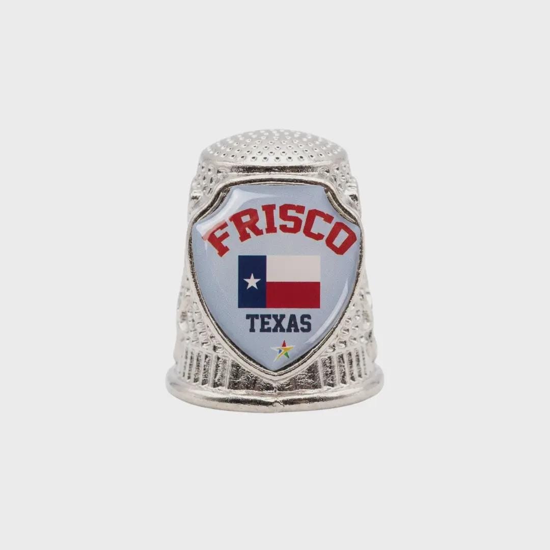 Frisco - Texas Collectible Souvenir Metal Zinc Thimble