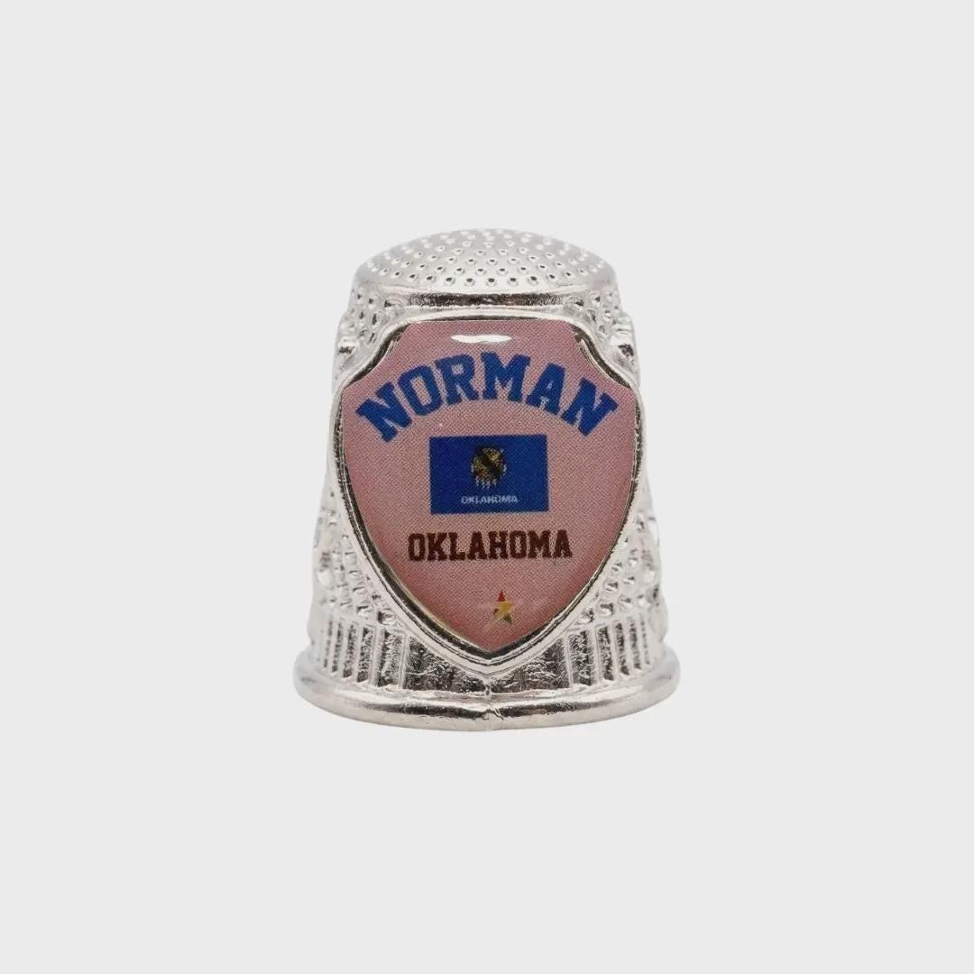 Norman Oklahoma Collectible Souvenir Metal Zinc Thimble