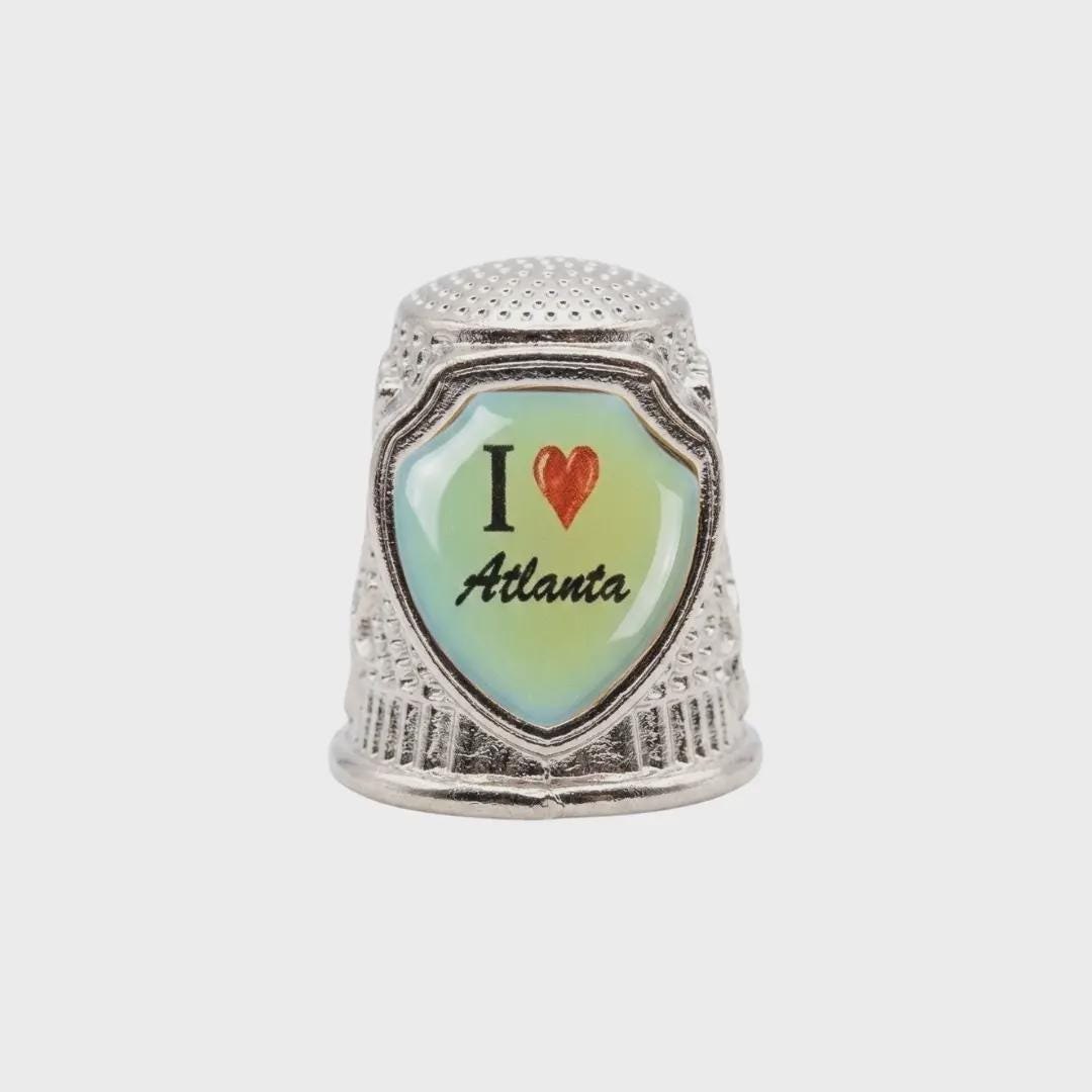 I Love Atlanta Collectible Souvenir Metal Zinc Thimble
