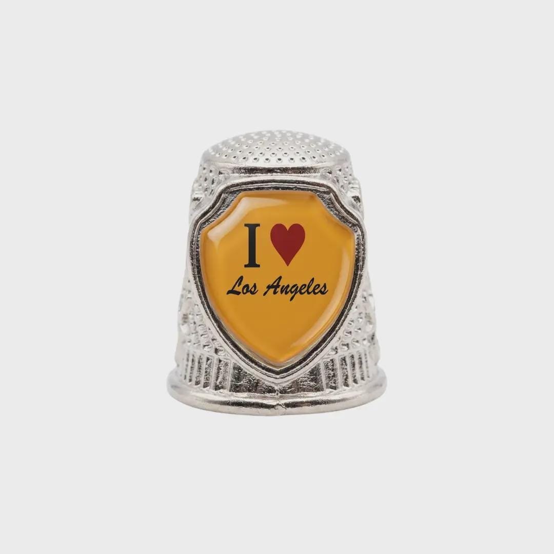 I Love Los Angeles Collectible Souvenir Metal Zinc Thimble