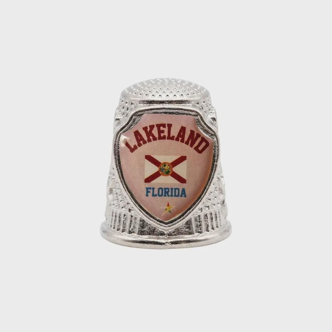 Lakeland Florida Collectible Souvenir Metal Zinc Thimble