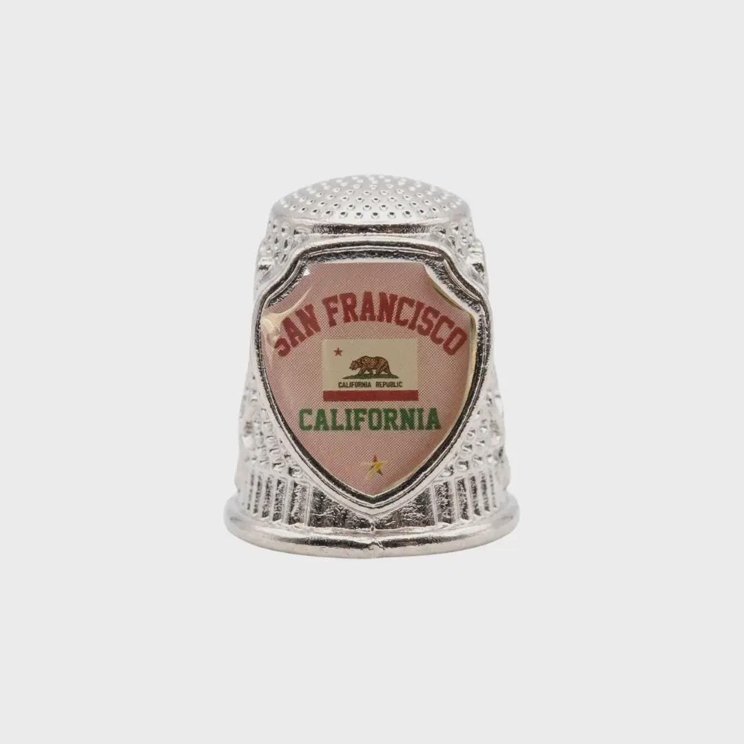 San Francisco California Souvenir Metal Zinc Thimble