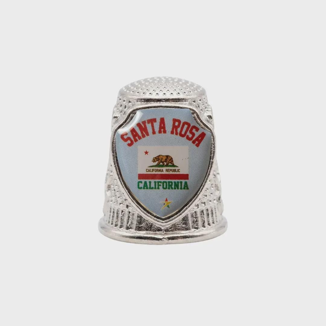 Santa Rosa California Collectible Souvenir Metal Zinc Thimble