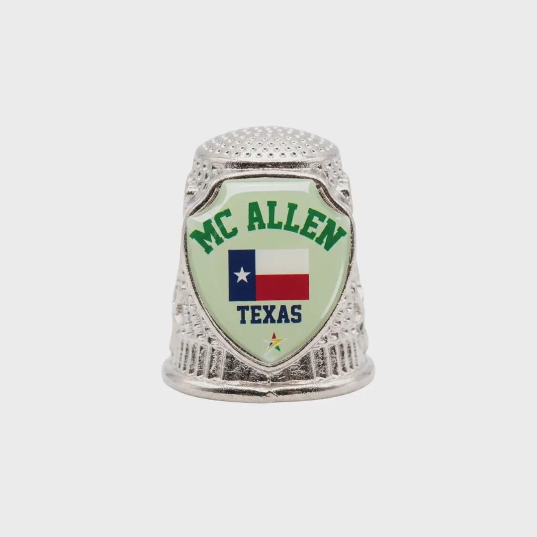 Mc Allen - Texas Collectible Souvenir Metal Zinc Thimble
