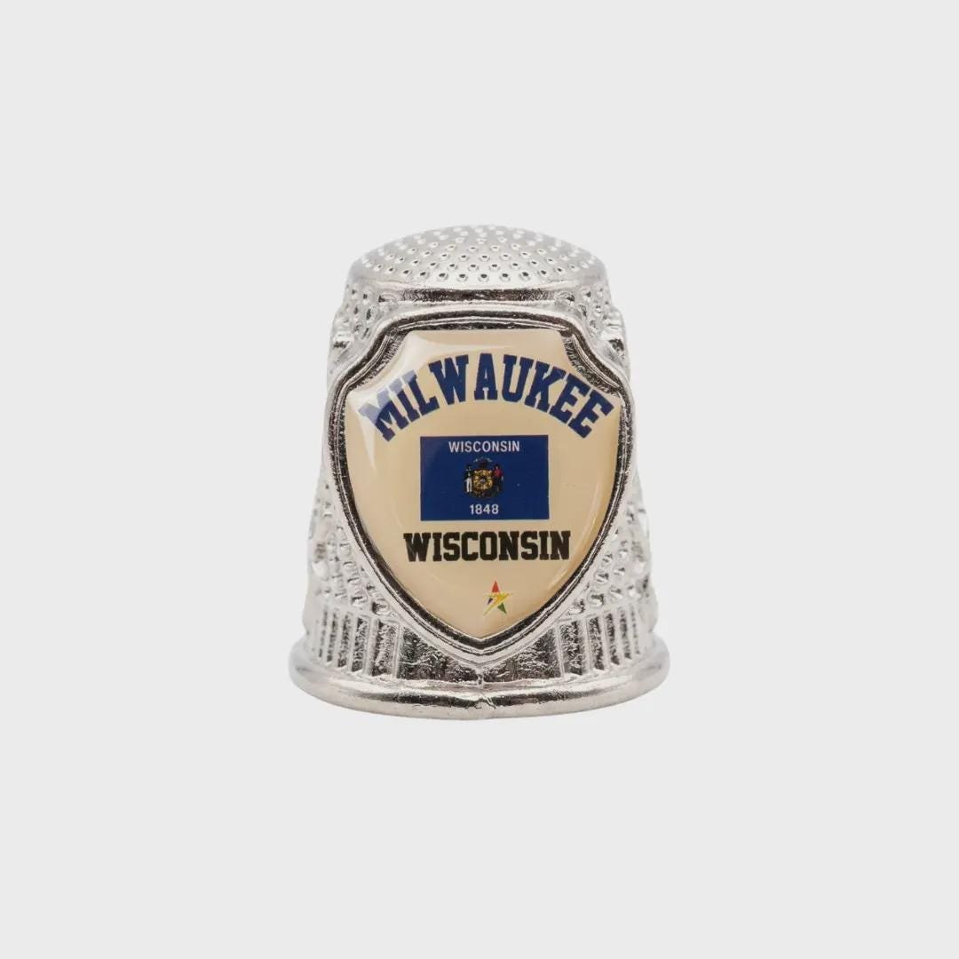 Milwaukee - WisconsinCollectible Souvenir Metal Zinc Thimble