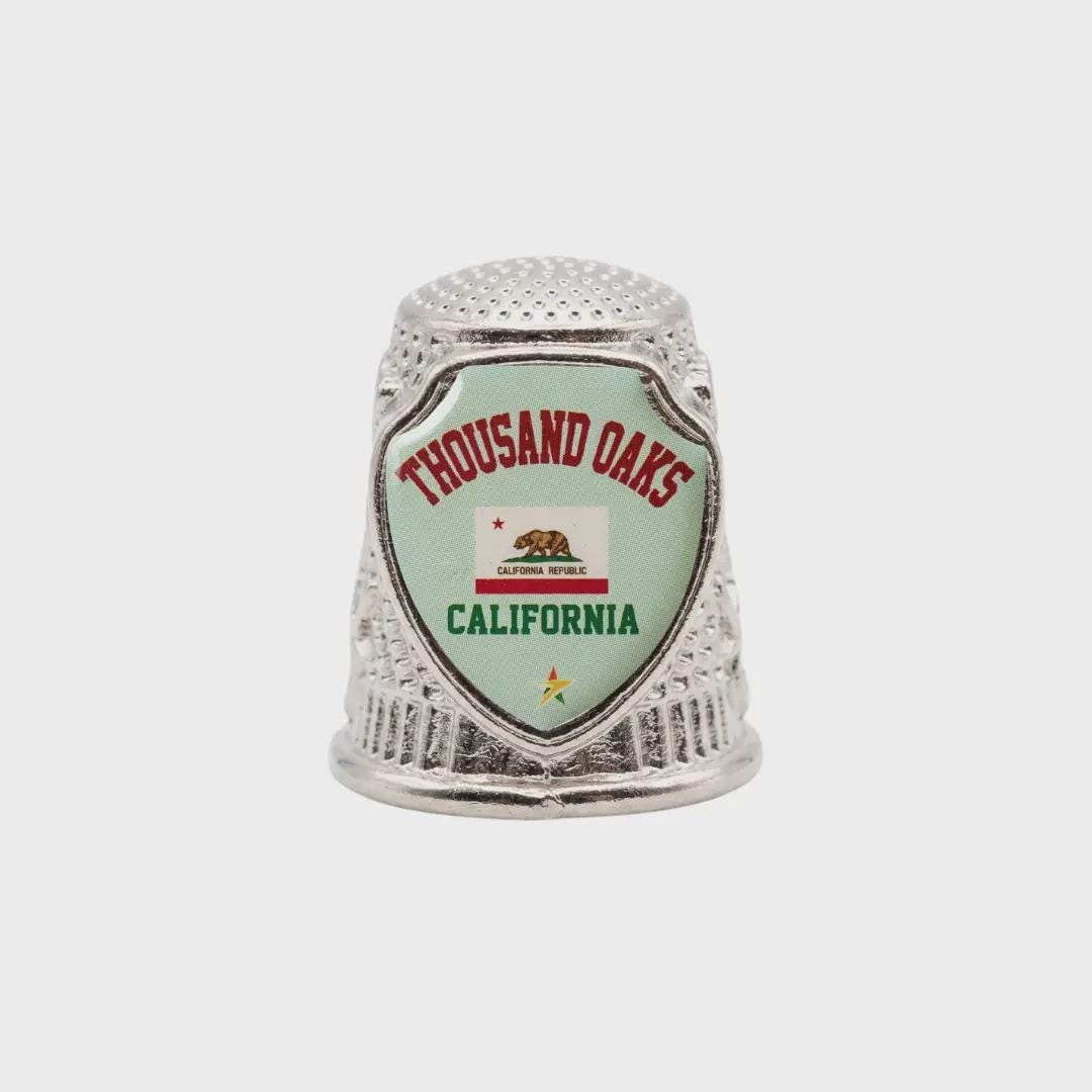 Thousand Oaks California Souvenir Metal Zinc Thimble