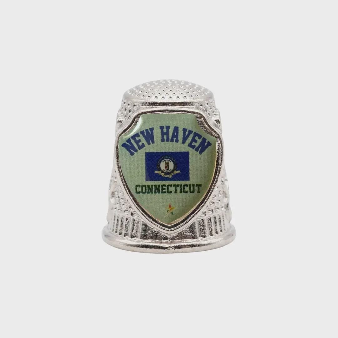 New Haven Connecticut Souvenir Metal Zinc Thimble