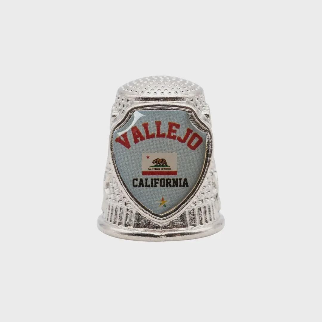 Vallejo California Collectible Souvenir Metal Zinc Thimble