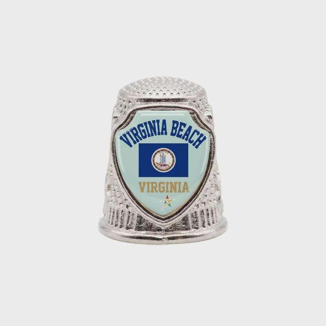 Virginia Beach - Virginia Souvenir Metal Zinc Thimble
