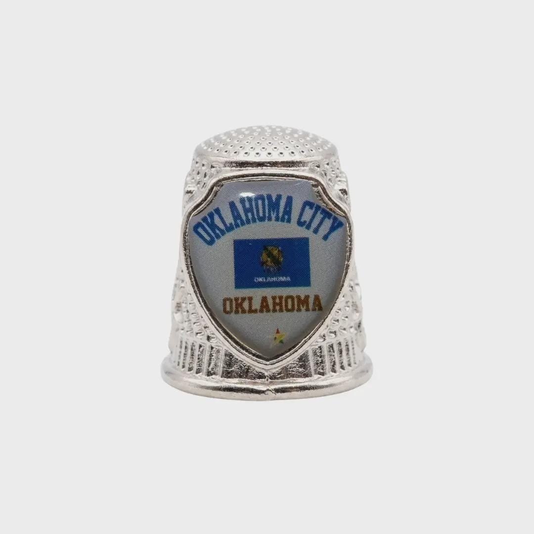 Oklahoma City Oklahoma Souvenir Metal Zinc Thimble