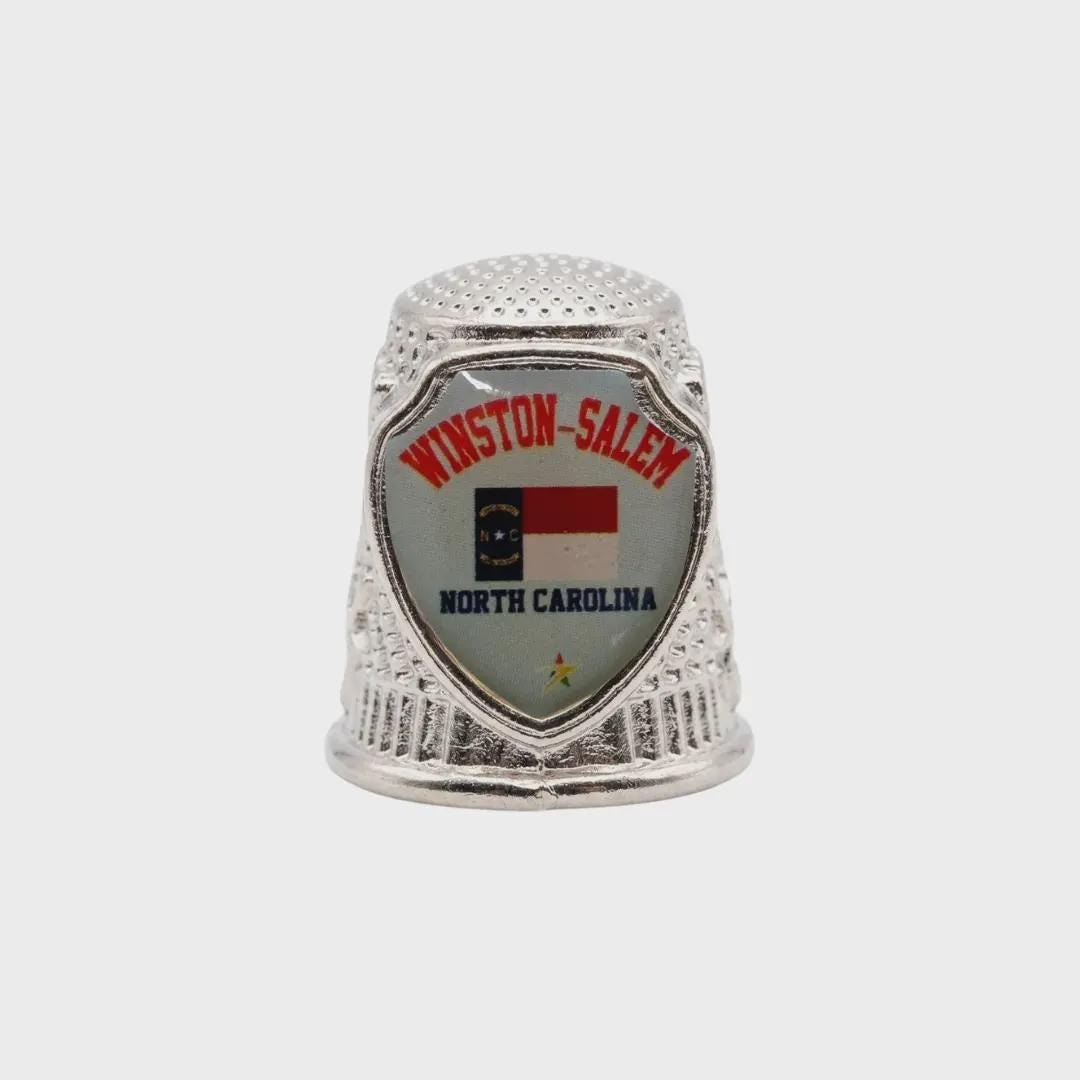 Winston-Salem North Carolina Souvenir Metal Zinc Thimble