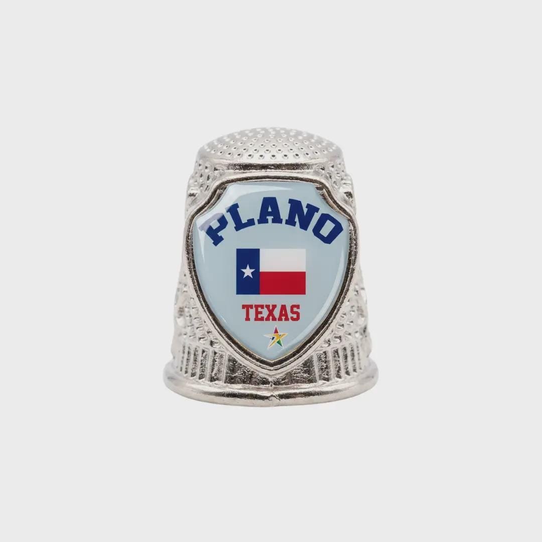 Plano Texas Collectible Souvenir Metal Zinc Thimble