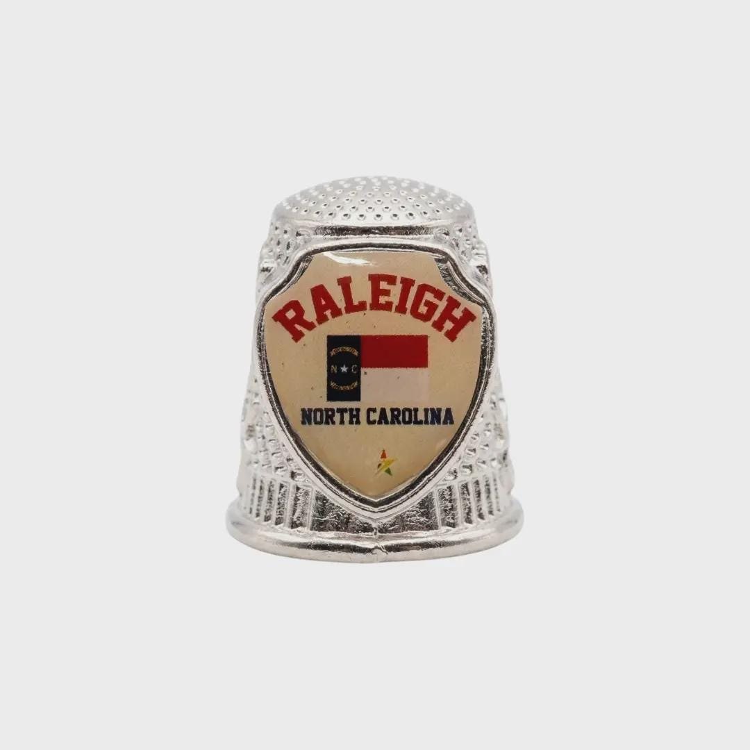 Raleigh North Carolina Souvenir Metal Zinc Thimble