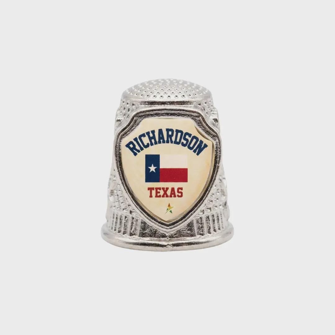 Richardson Texas Collectible Souvenir Metal Zinc Thimble